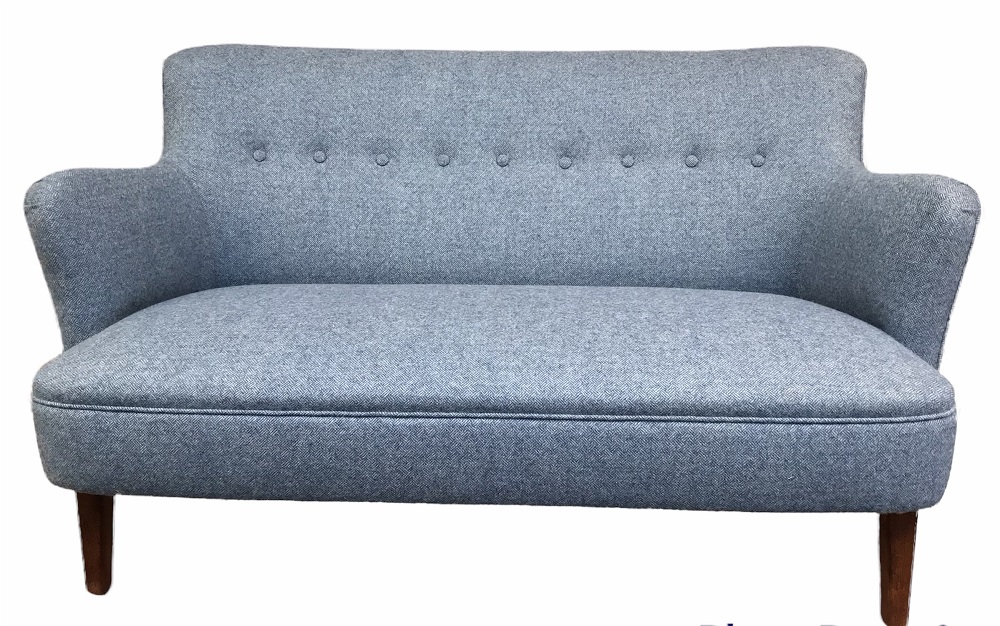 Small Danish mid century sofa wool